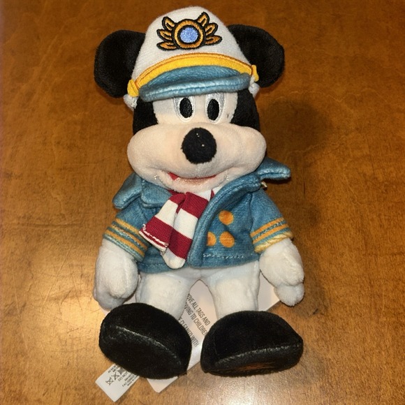 Disney Other - Disney Cruise Line Captain Mickey Mouse 7" Shoulder Plush Magnetic LE NEW